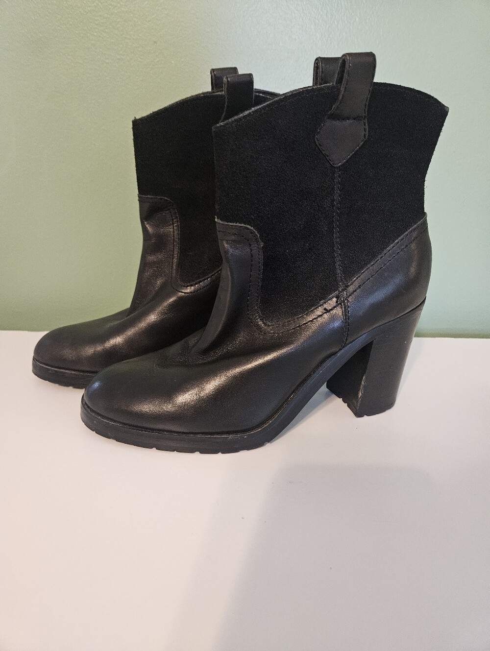 Ralph Lauren Western Leather & Suede Boots